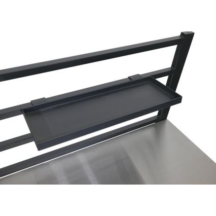 Udendørs modulbord 80x47x123 cm sort/rustfrit stål