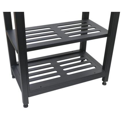Udendørs modulbord 80x47x123 cm sort/rustfrit stål