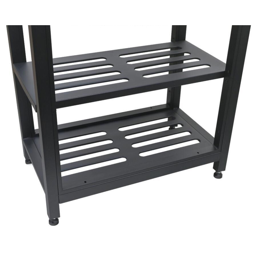 Udendørs modulbord 80x47x123 cm sort/rustfrit stål