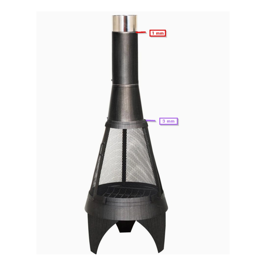 Udendørs pejs COLORADO MESH 160 cm