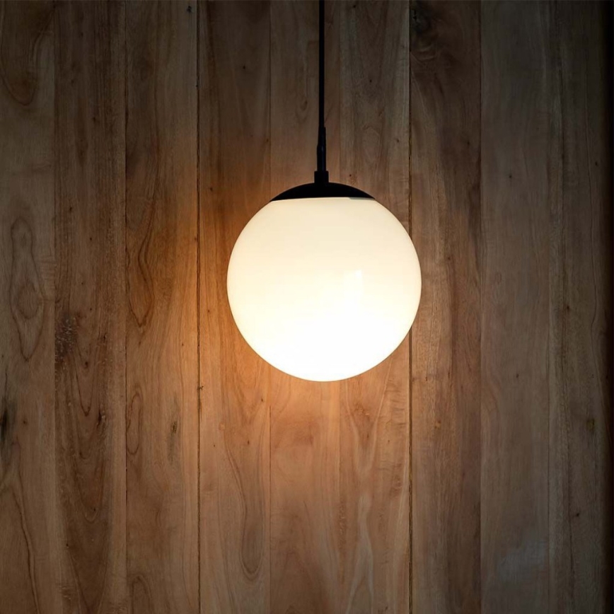 Udendørs pendel på kabel 1xE27/60W/230V Ø 20 cm IP44 sort