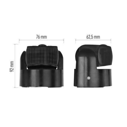 Udendørs PIR bevægelses- og skumringssensor 1200W/230V IP65 sort