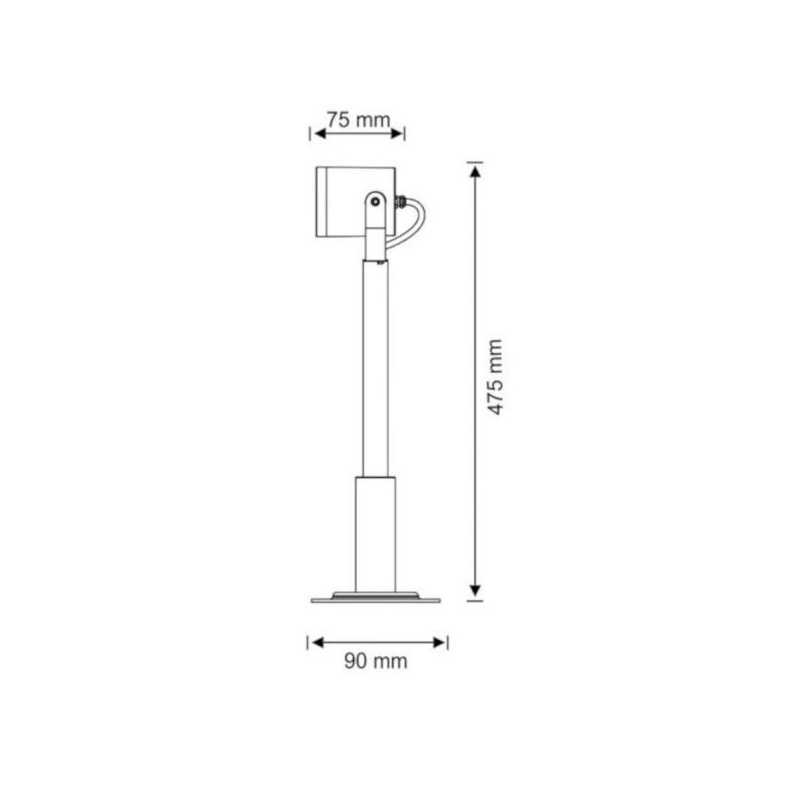 Udendørs projektørlampe PINO 1xGU10/10W/230V IP44 48 cm