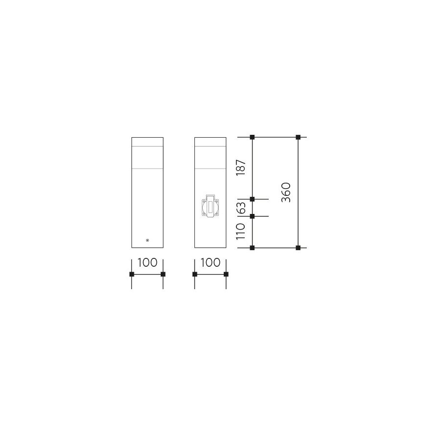 Udendørs sensorlampe med stikkontakt GARD 1xE14/60W/230V IP44