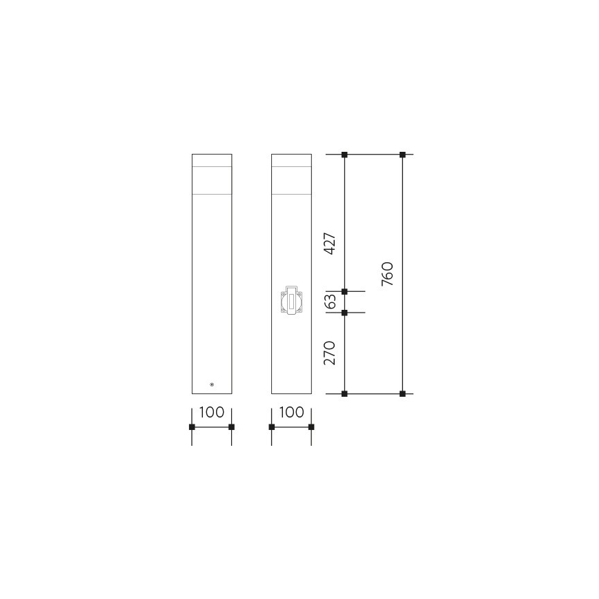 Udendørs sensorlampe med stikkontakt GARD 1xE14/60W IP44