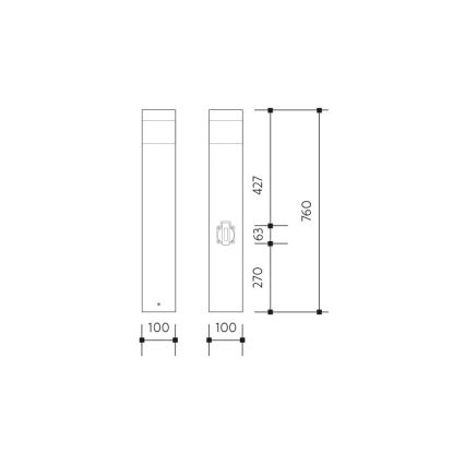 Udendørs sensorlampe med stikkontakt GARD 1xE14/60WIP44