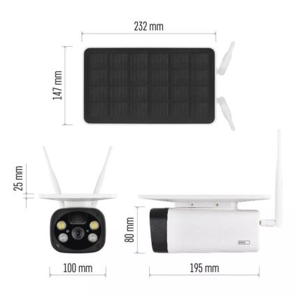 Udendørs smart IP-kamera GoSmart 3,5W/5V 8800 mAh IP55