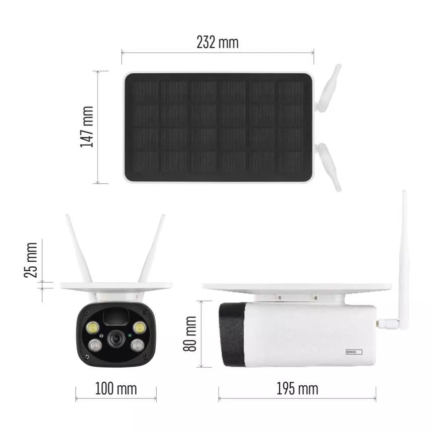 Udendørs smart IP-kamera GoSmart 3,5W/5V 8800 mAh IP55