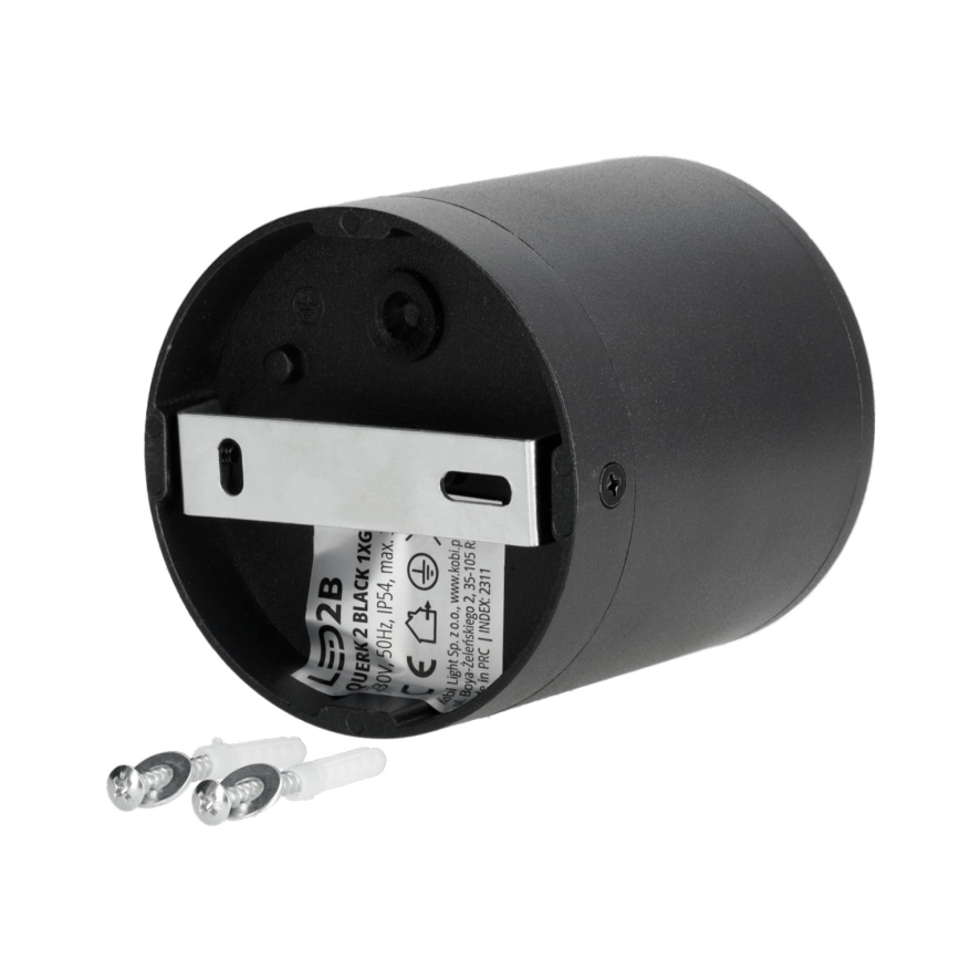 Udendørs spotlampe 1xGU10/35W/230V IP54 rund sort