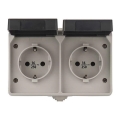 Udendørs stikkontakt SCHUKO 250V/16A IP44 2Z