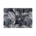 Udendørs tæppe JUNGLE 160x220 cm sort/hvid med bladmønster