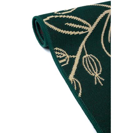 Udendørs tæppe JUNGLE 80x160 cm grøn/bladmønster