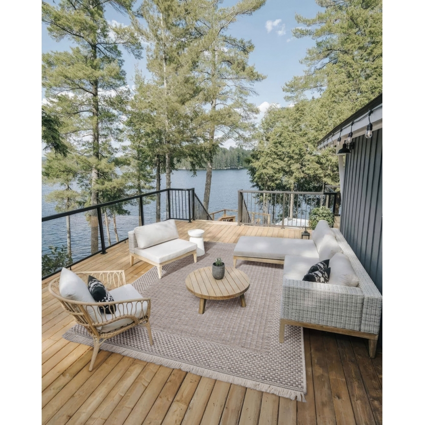 Udendørs tæppe ORIA 70x140 cm beige