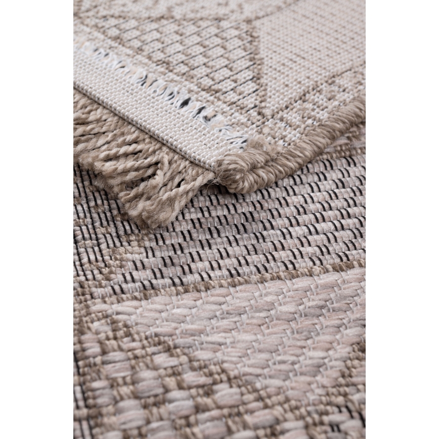 Udendørs tæppe ORIA 70x140 cm grå/beige