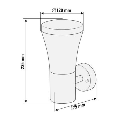 Udendørs væglampe 1xE27/15W/230V IP44