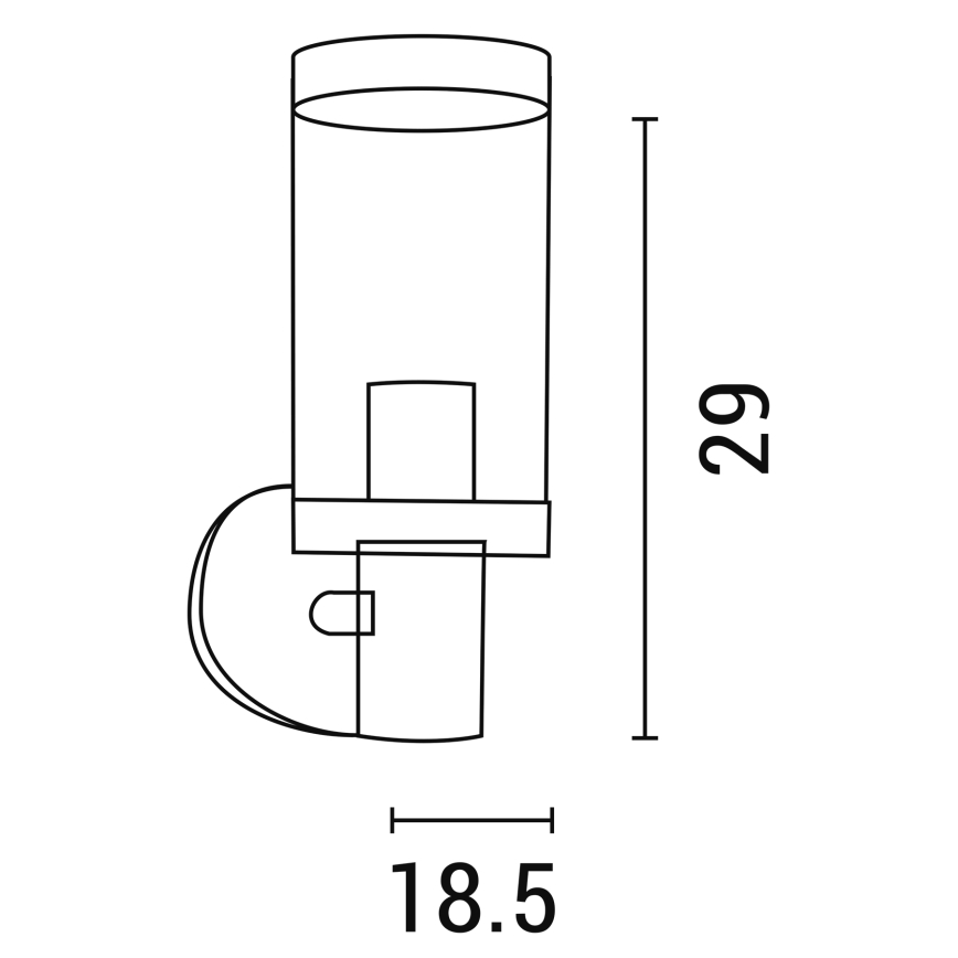 Udendørs væglampe 1xE27/15W/230V IP44 sort
