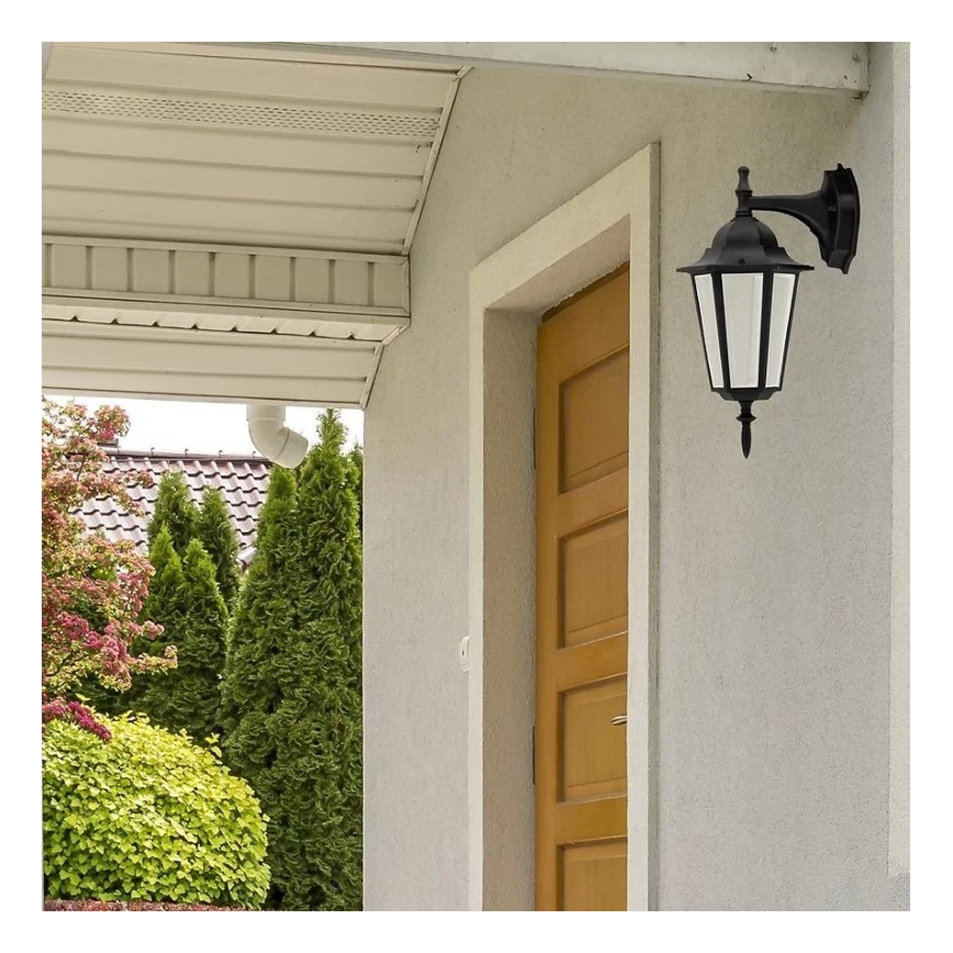 Udendørs væglampe 1xE27/20W/230V IP43 sort