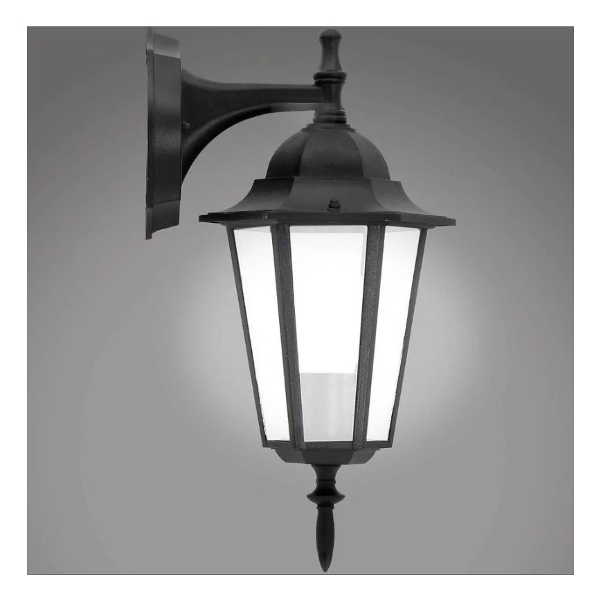 Udendørs væglampe 1xE27/20W/230V IP43 sort
