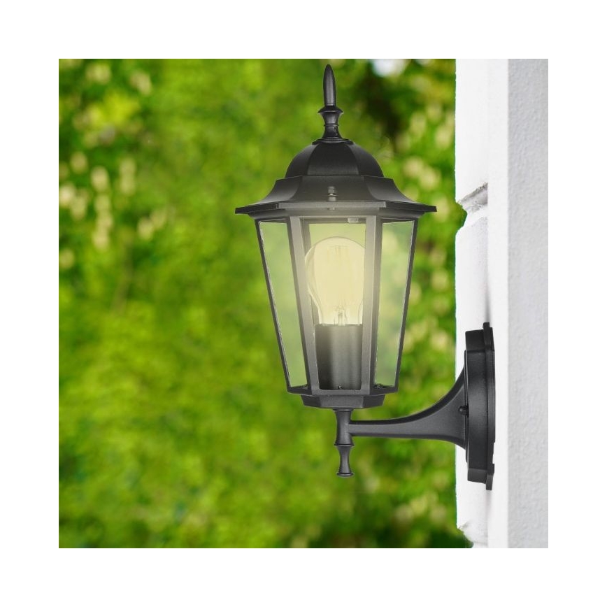Udendørs væglampe 1xE27/40W/230V IP44 sort