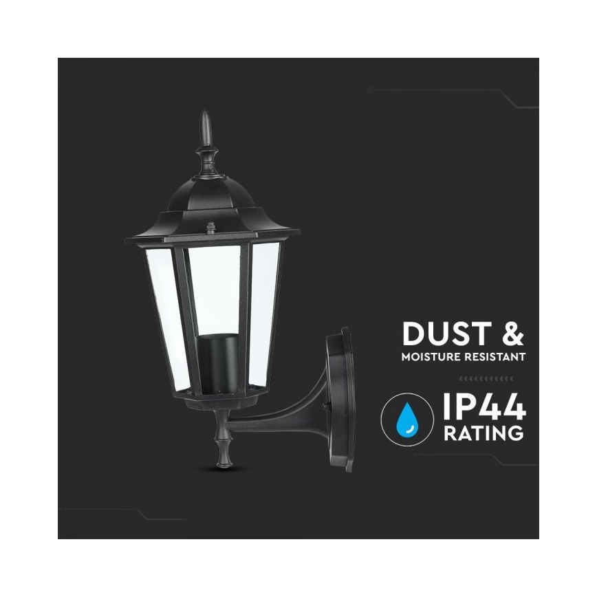 Udendørs væglampe 1xE27/40W/230V IP44 sort