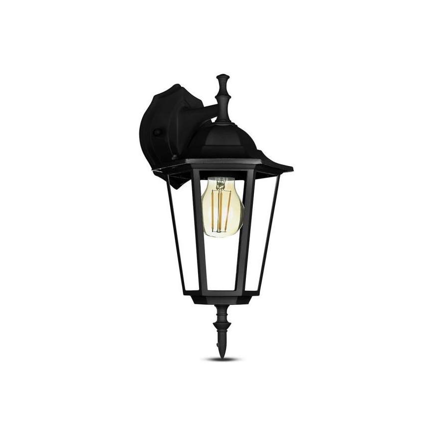 Udendørs væglampe 1xE27/40W/230V IP44 sort