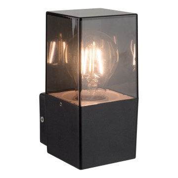 Udendørs væglampe 1xE27/40W/230V IP44 sort/røget