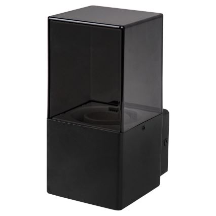 Udendørs væglampe 1xE27/40W/230V IP44 sort/røget