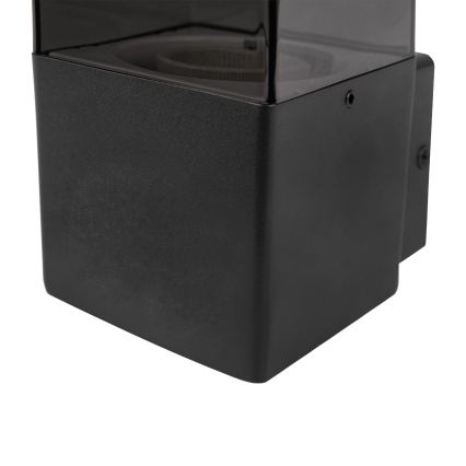 Udendørs væglampe 1xE27/40W/230V IP44 sort/røget
