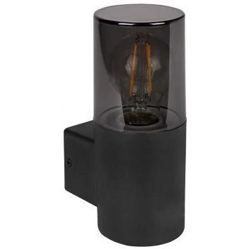 Udendørs væglampe 1xE27/40W/230V IP44 sort/røgfarvet