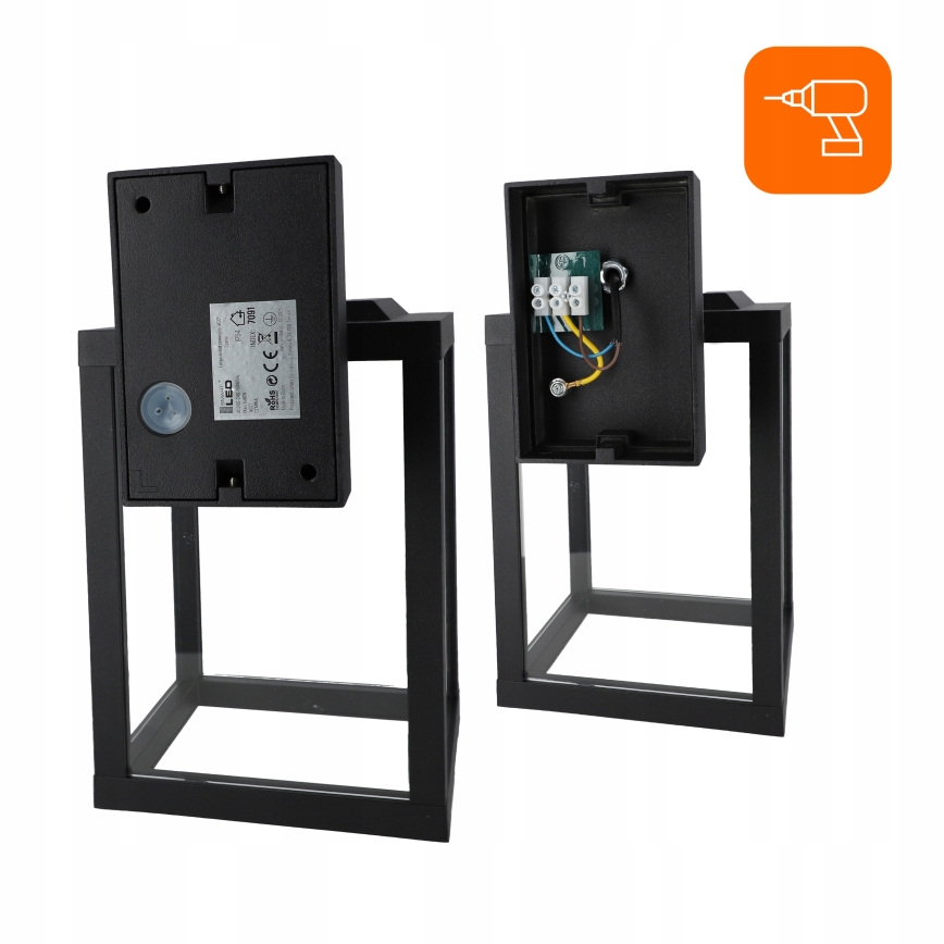 Udendørs væglampe 1xE27/40W/230V IP54 sort