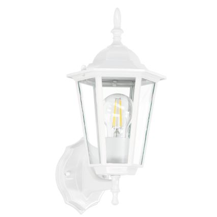 Udendørs væglampe 1xE27/60W/230V IP44 hvid