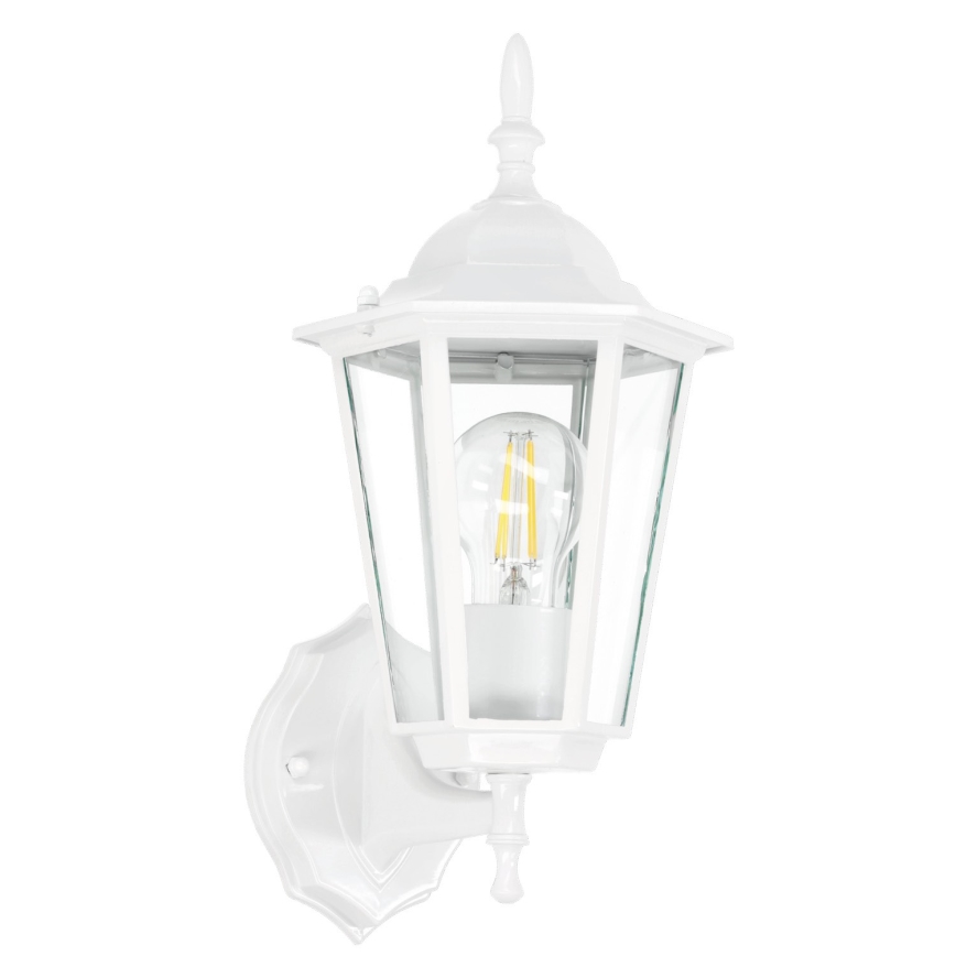 Udendørs væglampe 1xE27/60W/230V IP44 hvid