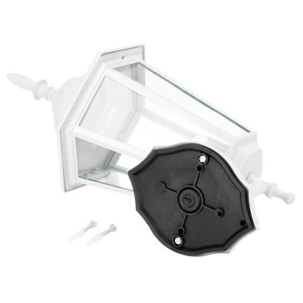 Udendørs væglampe 1xE27/60W/230V IP44 hvid