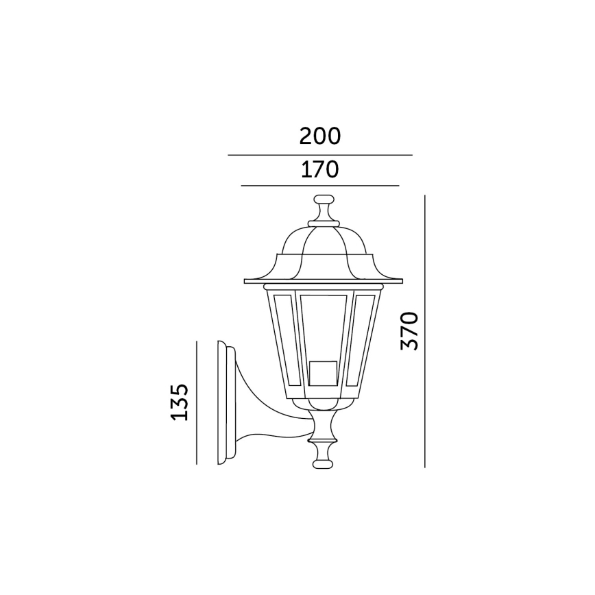 Udendørs væglampe 1xE27/60W/230V IP44 hvid
