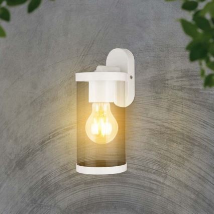 Udendørs væglampe 1xE27/60W/230V IP44 hvid