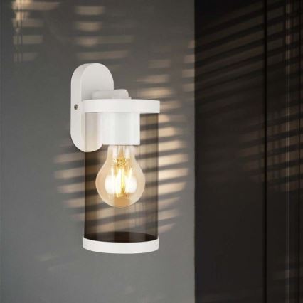 Udendørs væglampe 1xE27/60W/230V IP44 hvid