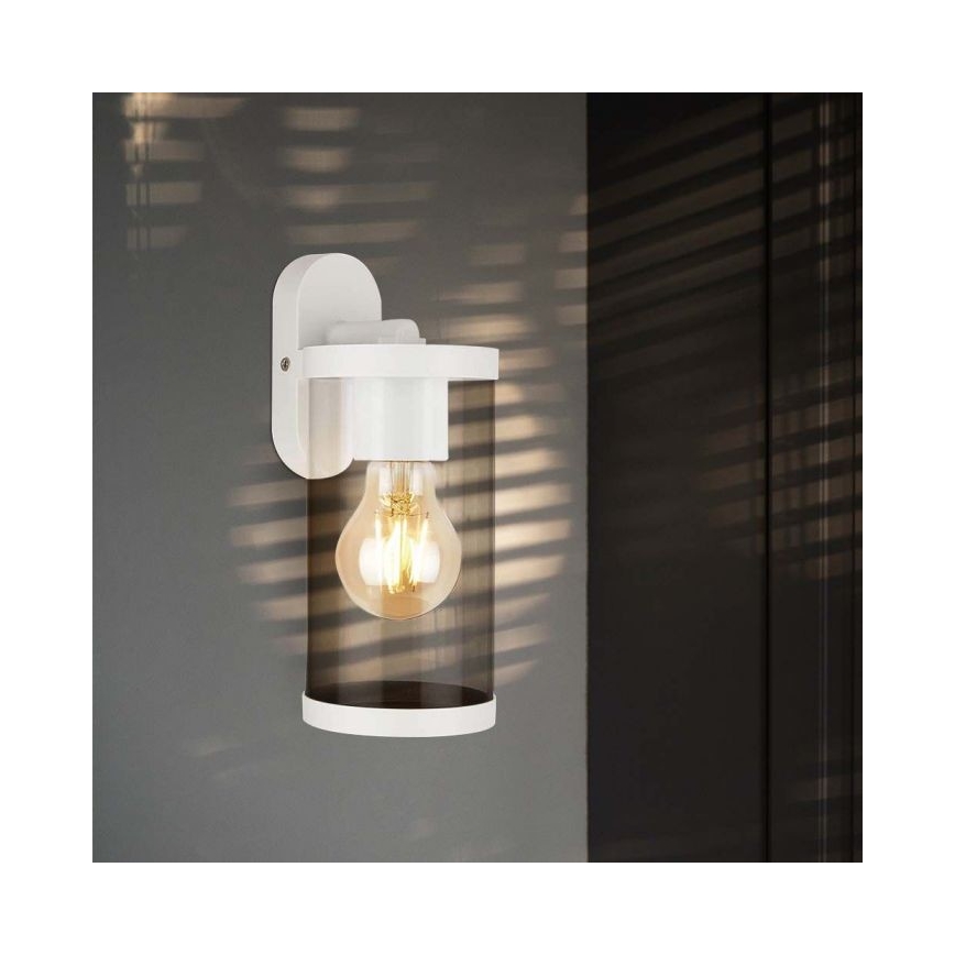 Udendørs væglampe 1xE27/60W/230V IP44 hvid