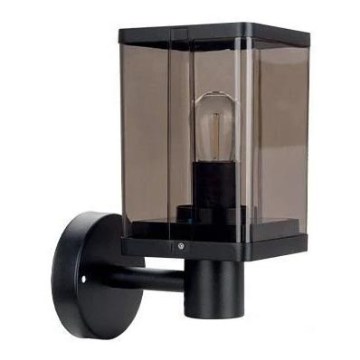 Udendørs væglampe 1xE27/60W/230V IP44 sort/røget brun