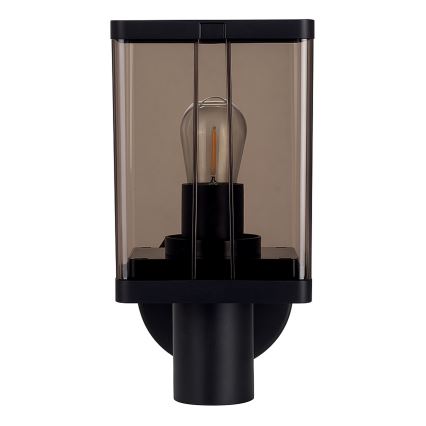 Udendørs væglampe 1xE27/60W/230V IP44 sort/røget brun