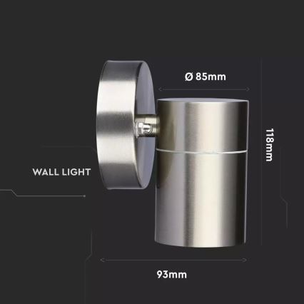 Udendørs væglampe 1xGU10/35W/230V IP44