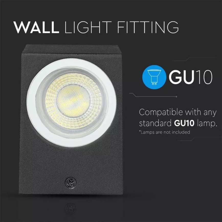 Udendørs væglampe 1xGU10/35W/230V IP44
