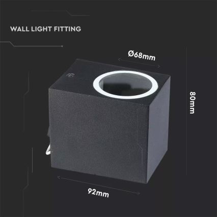 Udendørs væglampe 1xGU10/35W/230V IP44