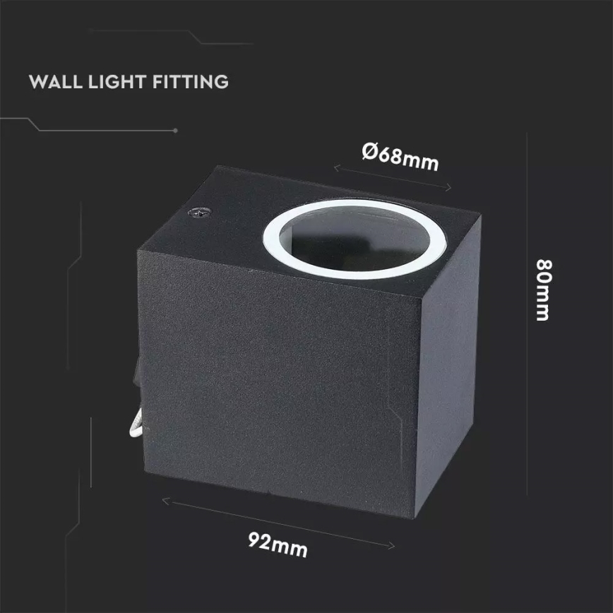 Udendørs væglampe 1xGU10/35W/230V IP44