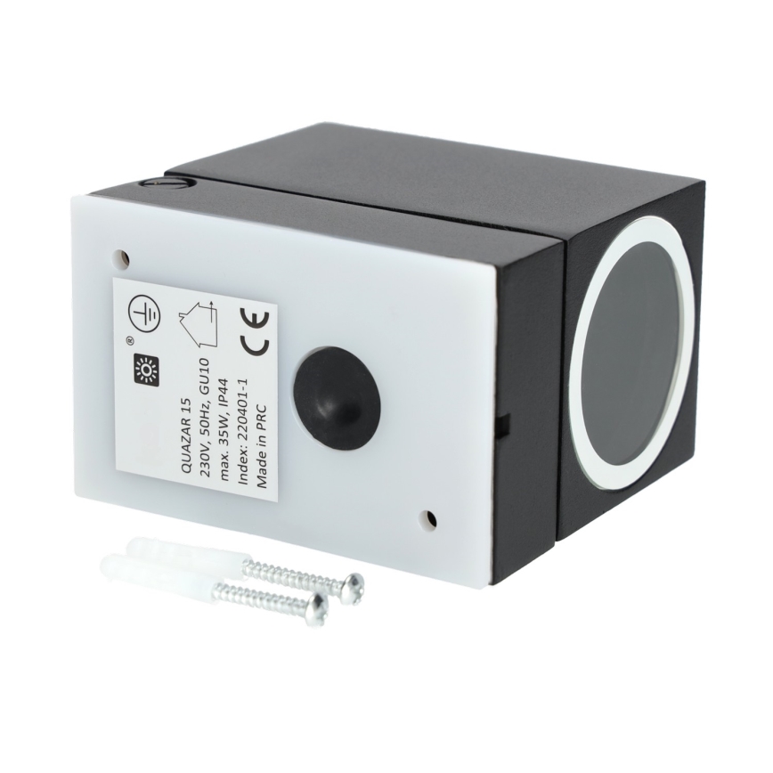 Udendørs væglampe 1xGU10/35W/230V IP44 sort