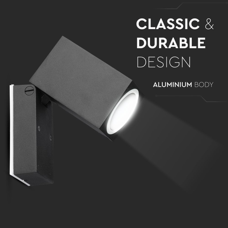 Udendørs væglampe 1xGU10/35W/230V IP44 sort