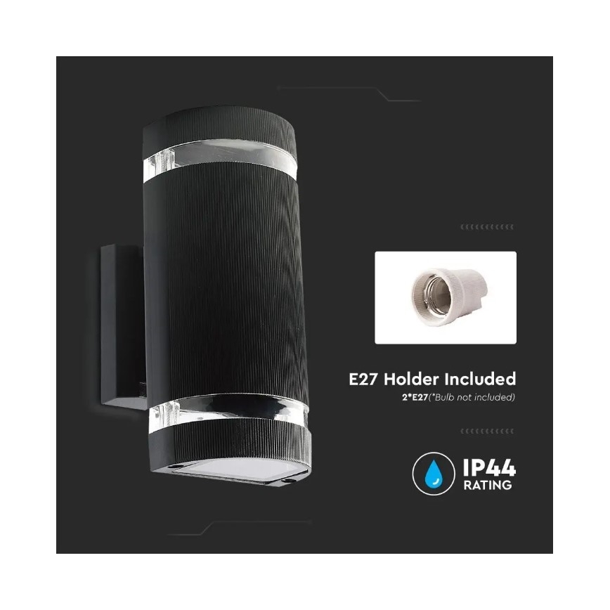 Udendørs væglampe 2xE27/60W/230V IP44