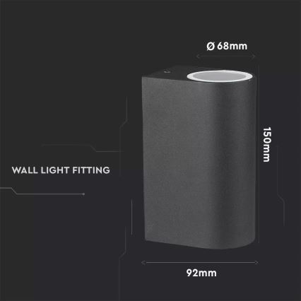 Udendørs væglampe 2xGU10/20W/230V IP44