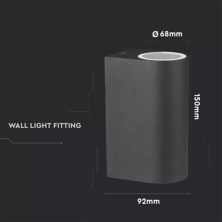 Udendørs væglampe 2xGU10/20W/230V IP44
