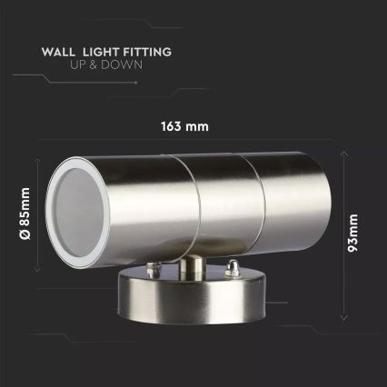 Udendørs væglampe 2xGU10/35W/230V IP44
