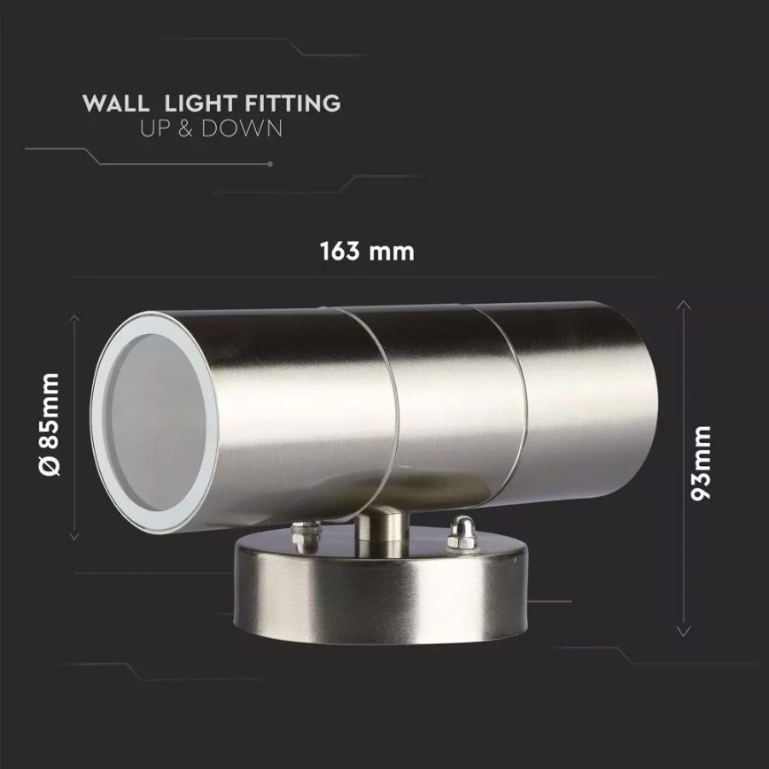 Udendørs væglampe 2xGU10/35W/230V IP44